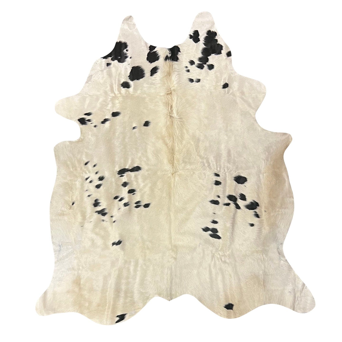 Natural Brazilian Cowhide Rug -  Ivory & Espresso