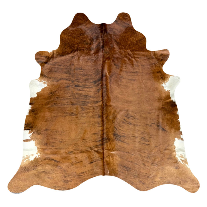 Natural Brazilian Cowhide Rug -  Caramel, Espresso & Ivory