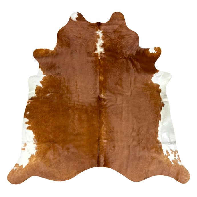 Natural Brazilian Cowhide Rug -  Caramel & Ivory