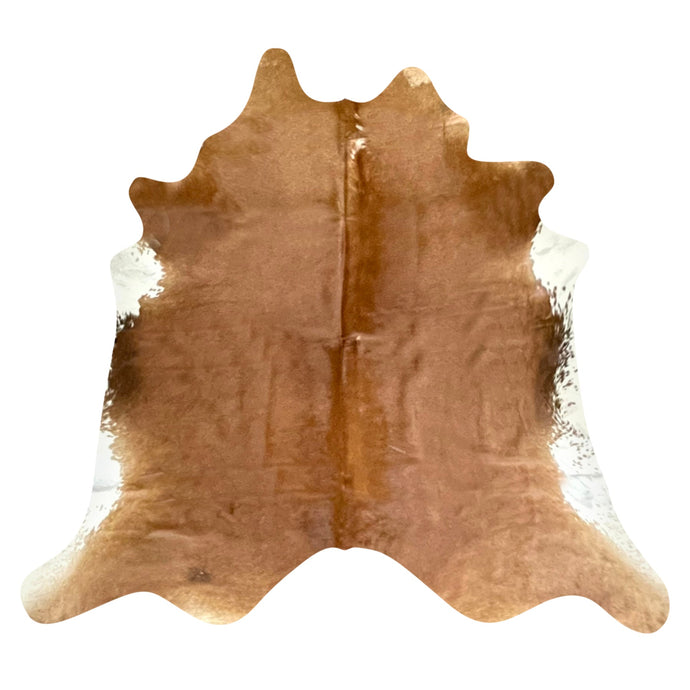 Natural Brazilian Cowhide Rug -  Caramel & Ivory