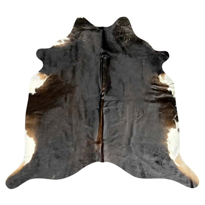 Natural Brazilian Cowhide Rug -  Espresso, Caramel & Ivory