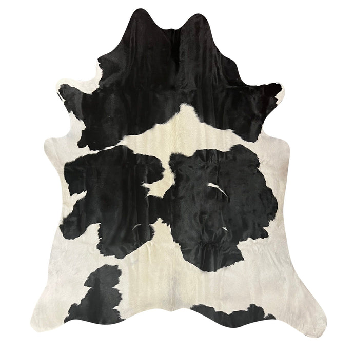 Natural Brazilian Cowhide Rug -  Ivory & Espresso