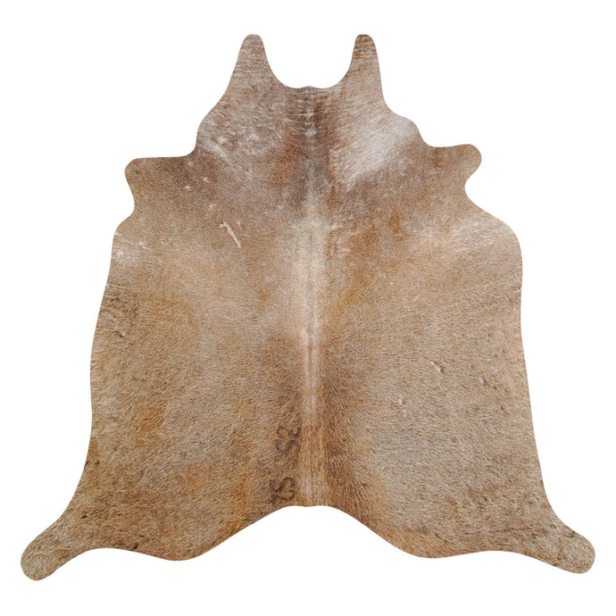 Natural Brazilian Cowhide Rug -  Caramel, Taupe & Ivory