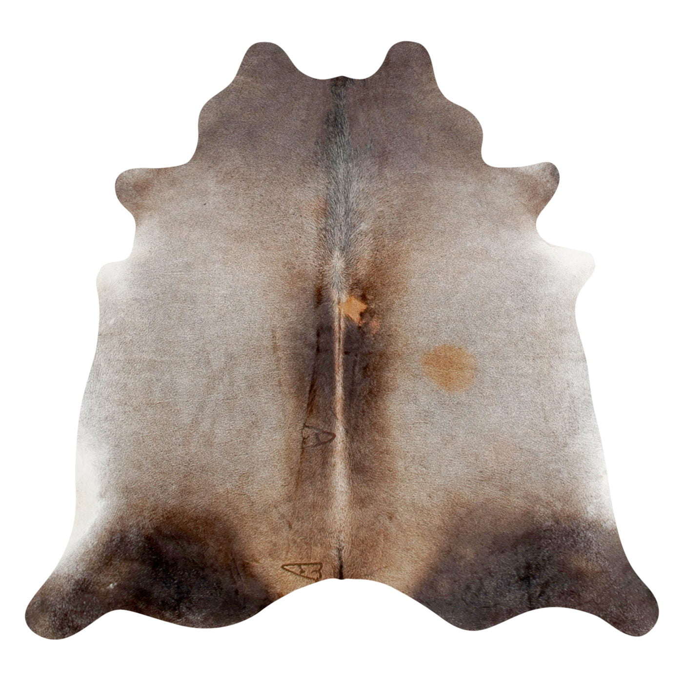 Natural Brazilian Cowhide Rug -  Taupe, Chocolate & Caramel