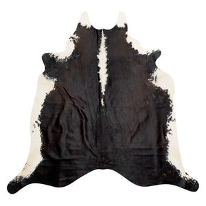 Natural Brazilian Cowhide Rug -  Espresso & Ivory