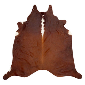 Natural Brazilian Cowhide Rug -  Mocha & Ivory