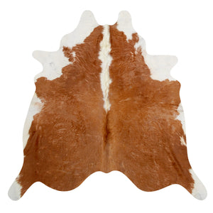 Natural Brazilian Cowhide Rug -  Mocha & Ivory