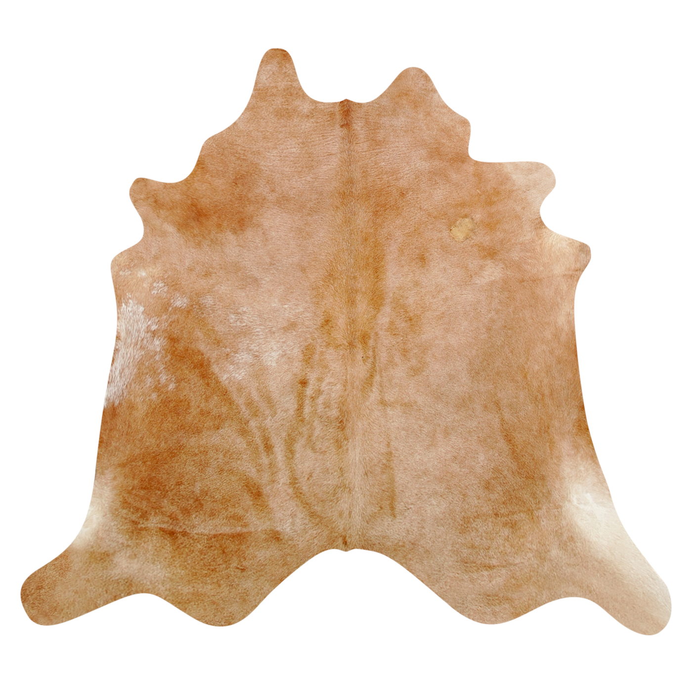 Natural Brazilian Cowhide Rug -  Caramel & Ivory