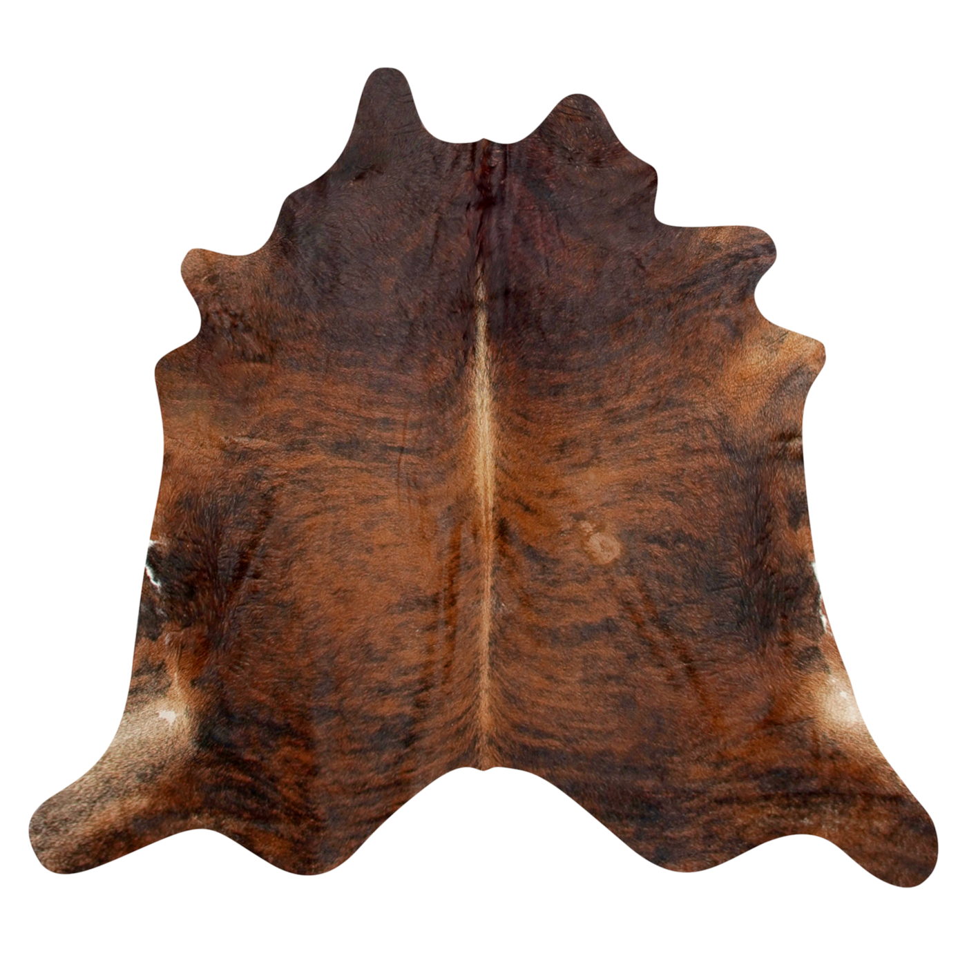 Natural Brazilian Cowhide Rug -  Mocha, Espresso & Ivory