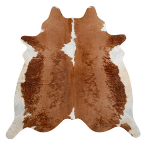 Natural Brazilian Cowhide Rug -  Mocha, Chocolate & Ivory