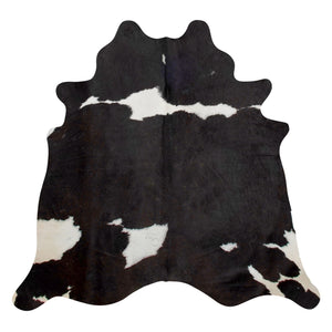 Natural Brazilian Cowhide Rug -  Espresso & Ivory