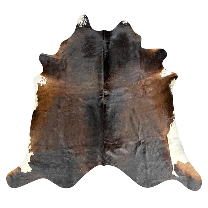 Natural Brazilian Cowhide Rug -  Mocha, Espresso & Ivory