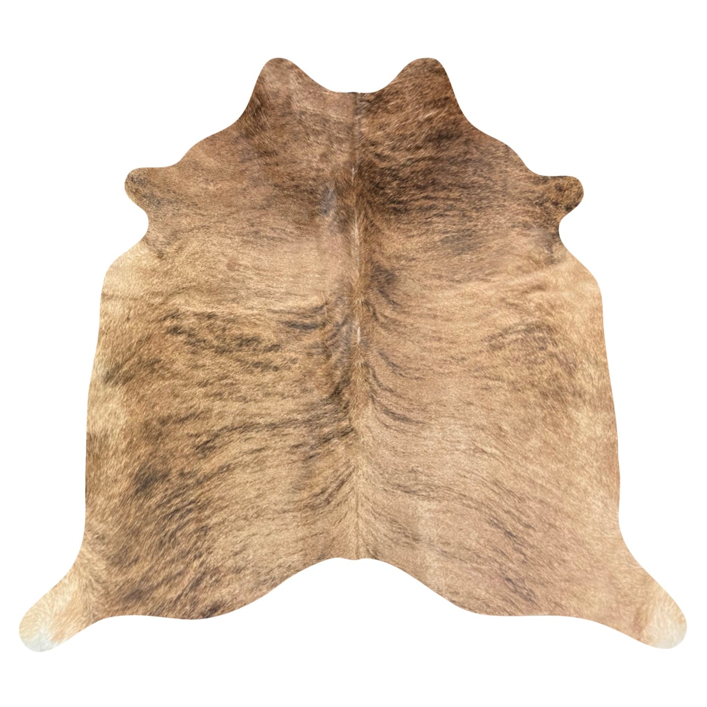 Natural Brazilian Cowhide Rug -  Caramel & Taupe