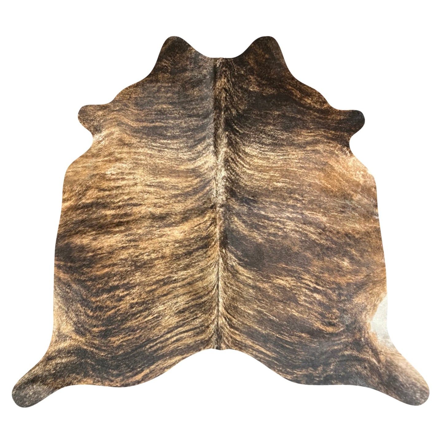 Natural Brazilian Cowhide Rug -  Caramel, Espresso & Ivory