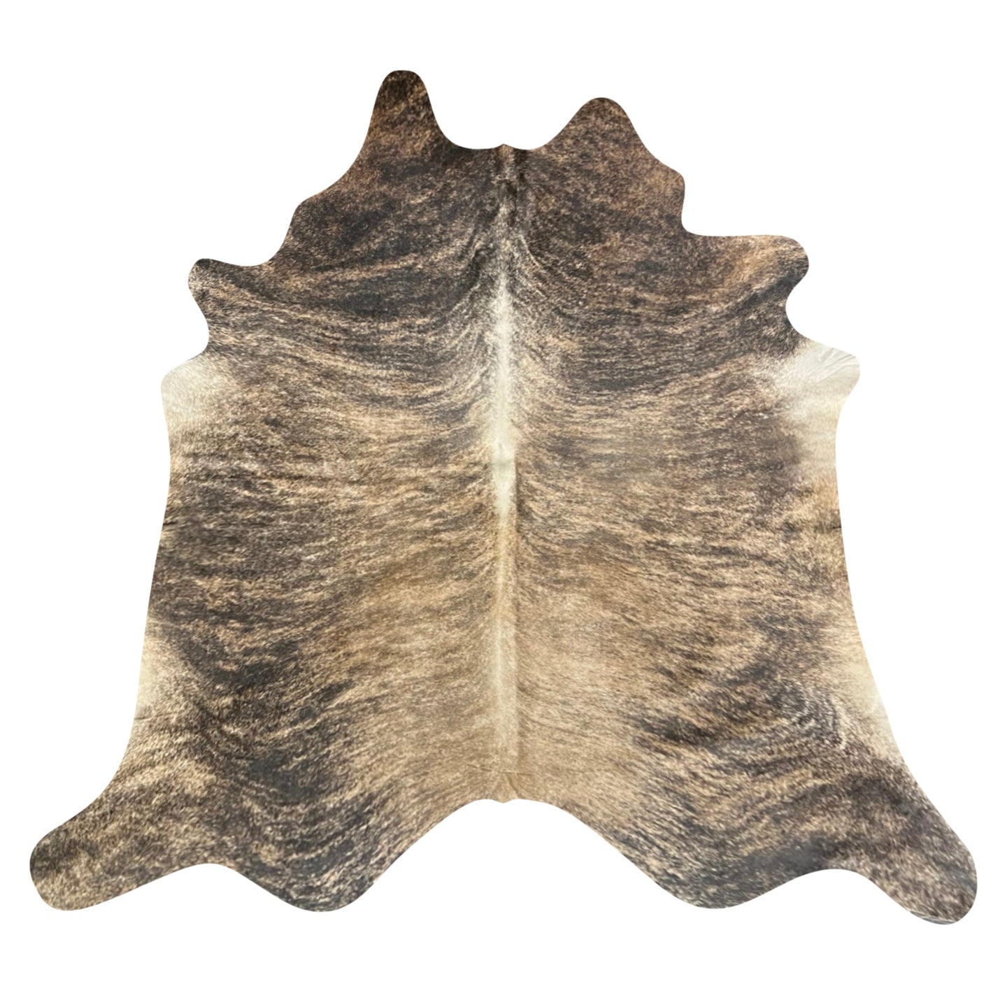 Natural Brazilian Cowhide Rug -  Caramel, Espresso & Ivory