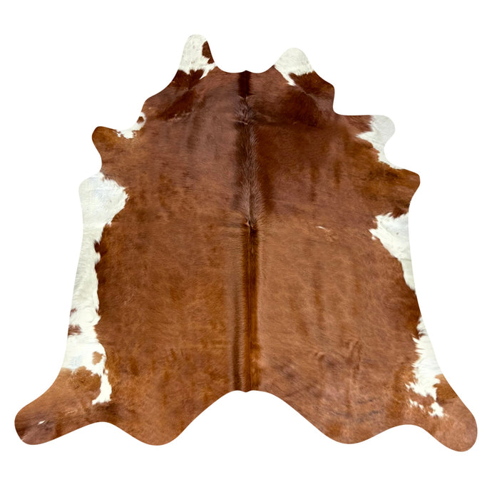 Natural Brazilian Cowhide Rug -  Mocha & Ivory