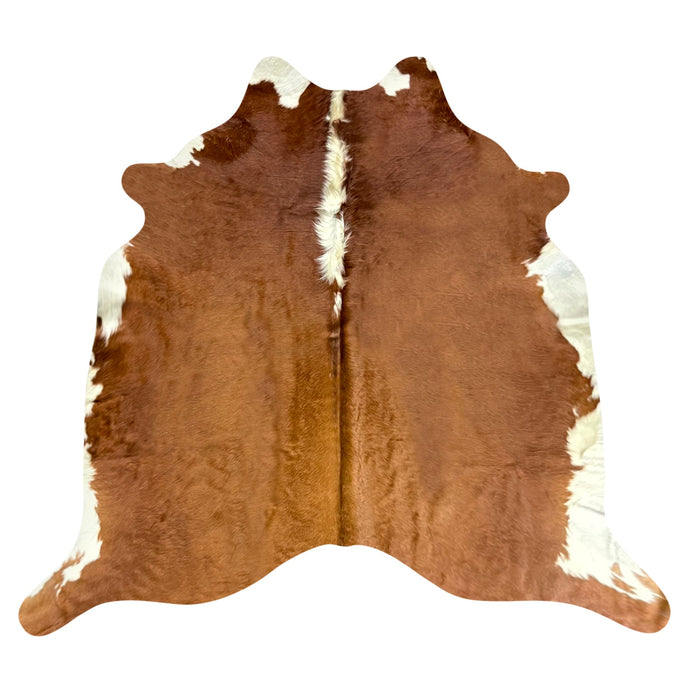 Natural Brazilian Cowhide Rug -  Mocha & Ivory