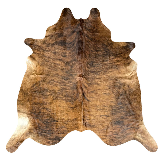 Natural Brazilian Cowhide Rug -  Caramel, Espresso & Ivory