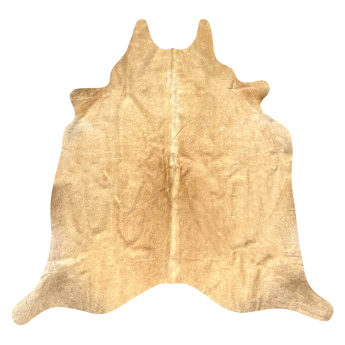 Natural Brazilian Cowhide Rug -  Caramel & Ivory