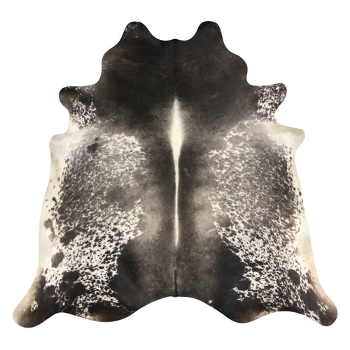 Natural Brazilian Cowhide Rug -  Charcoal, Espresso & Ivory