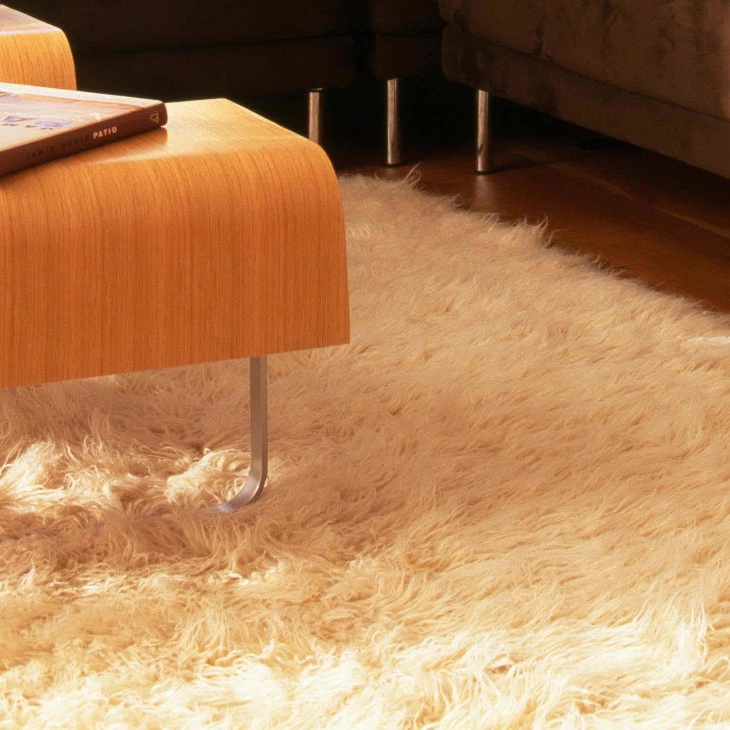 Natural Hand Woven Flokati Rug / 8' x 10' / Natural