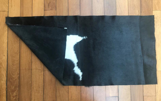 Natural Cowhide Throw Black & Ivory