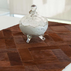 Natural Cowhide Table Runner / Mocha