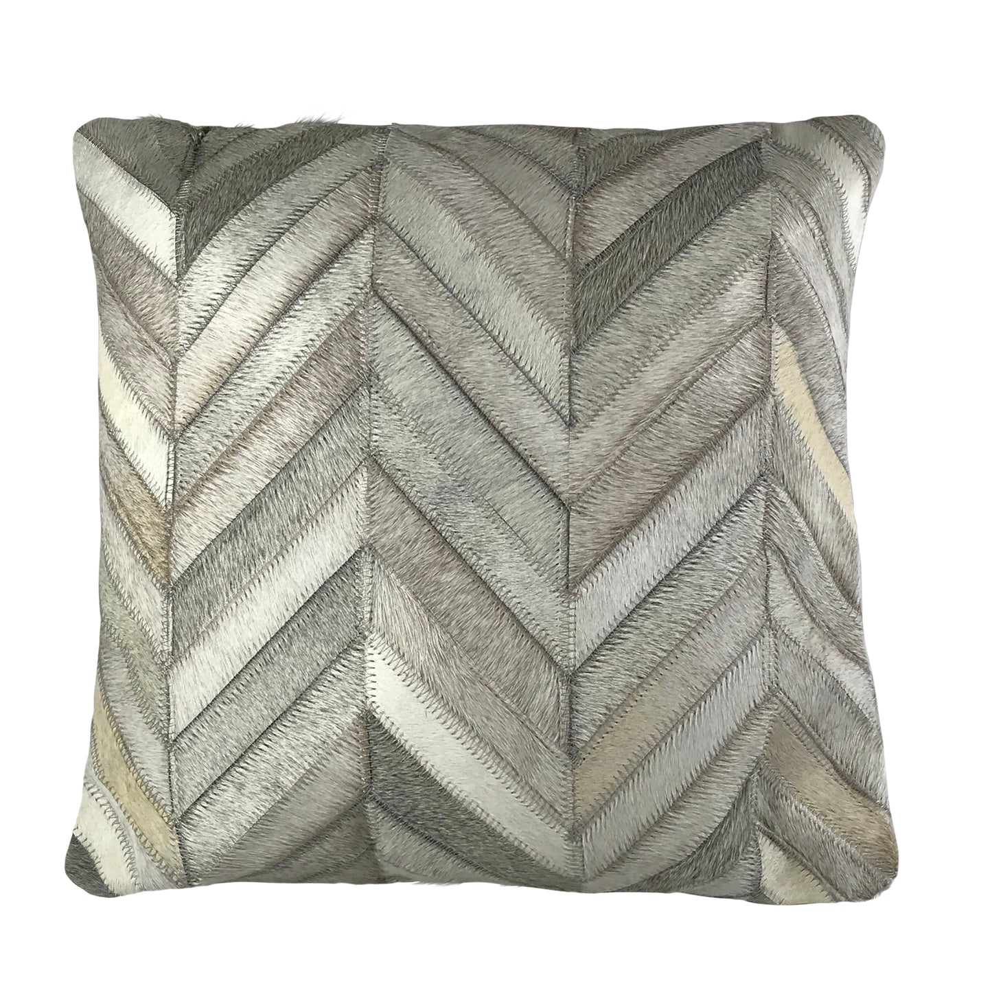 Genuine Cowhide Pillow 16"x16" Chevron