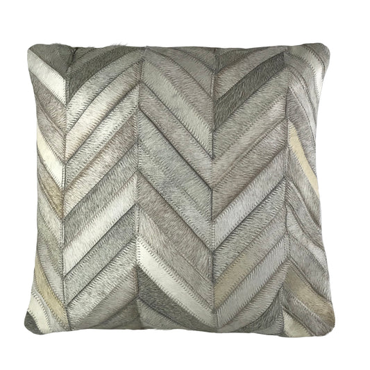 Genuine Cowhide Pillow 16"x16" Chevron