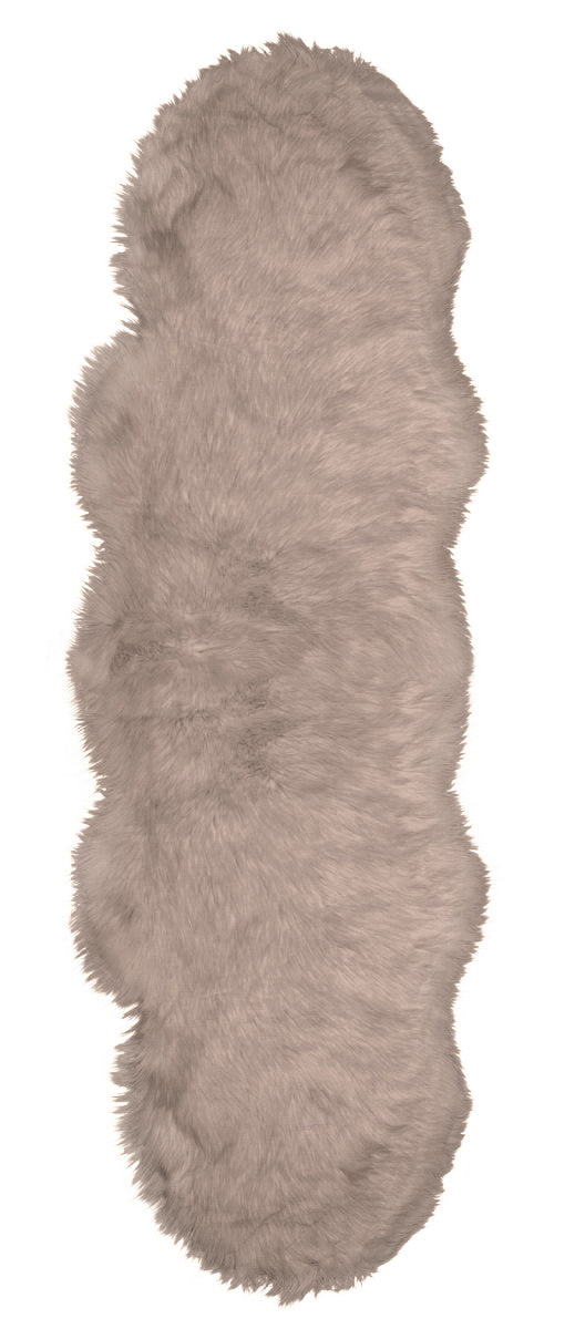 Natural Shape Sheepskin Camel 2'x6'