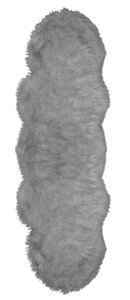 Natural Shape Sheepskin Grey 2'x6'
