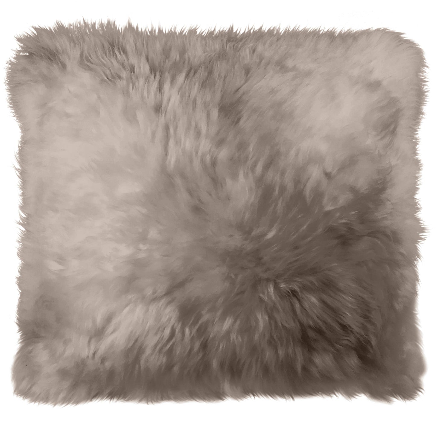 Natural Sheepskin Pillow Cover 16"x16" / Camel