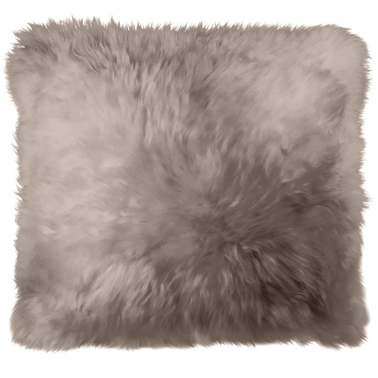 Natural Sheepskin Pillow Cover 16"x16" / Camel