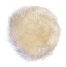 Load image into Gallery viewer, Natural Sheepskin Stool / Natural White