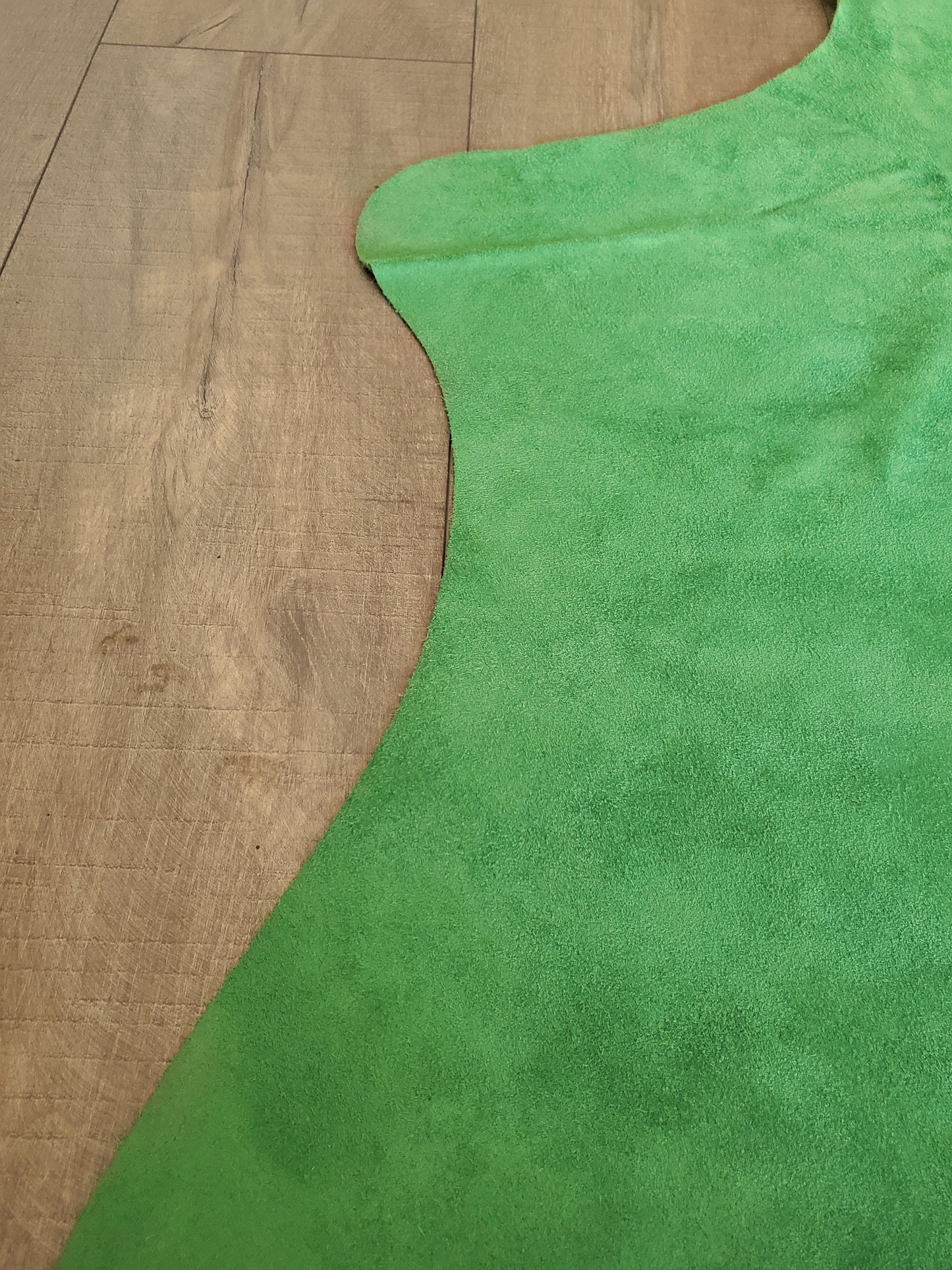 Natural Suede Rug Light Green