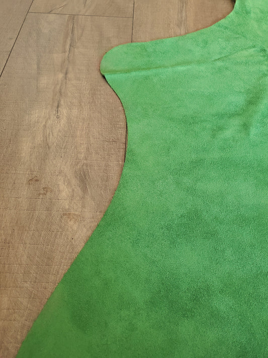 Natural Suede Rug Light Green