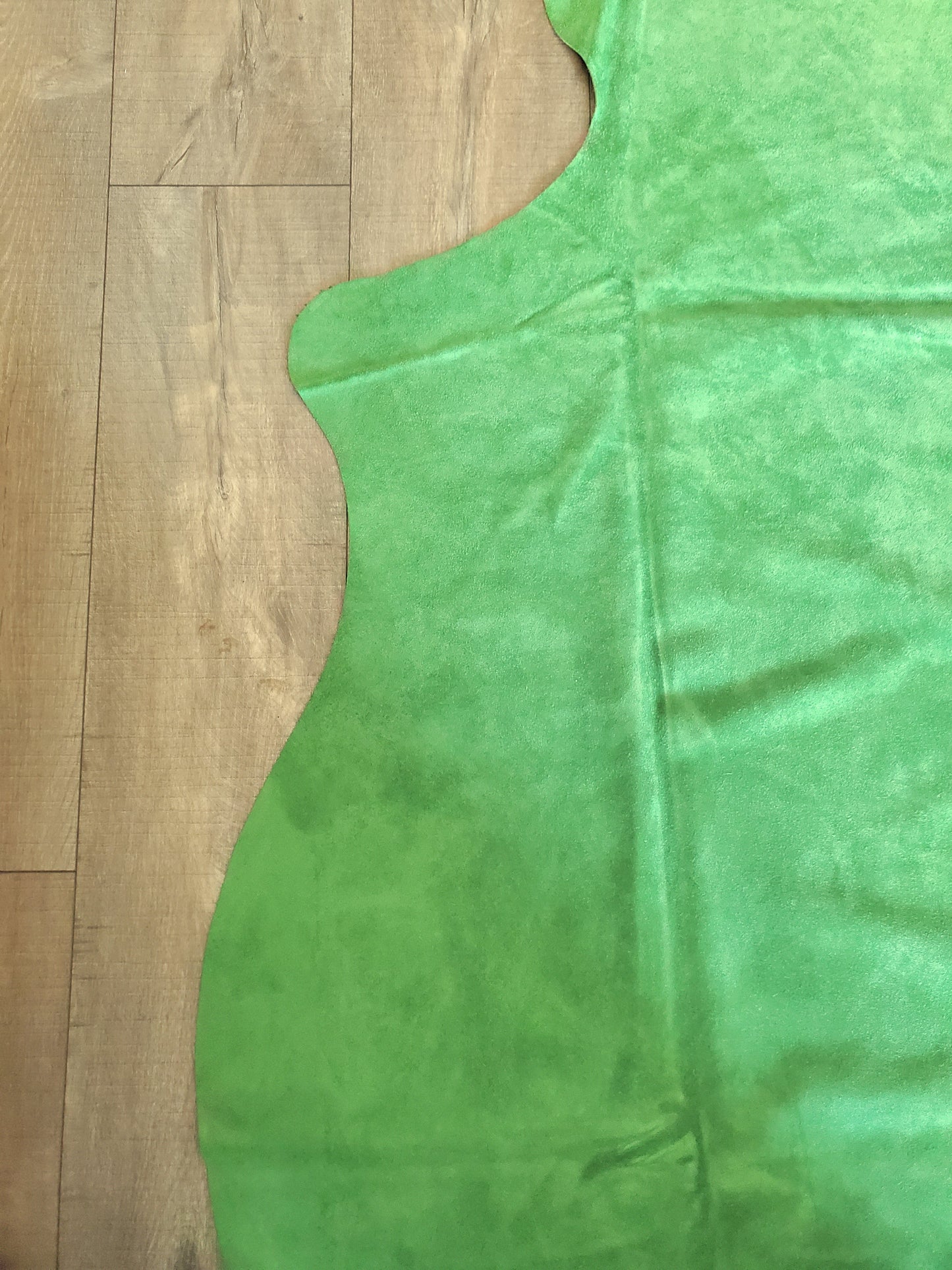 Natural Suede Rug Light Green