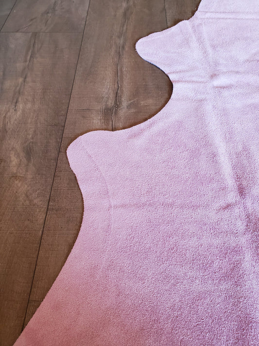 Natural Suede Rug Light Pink