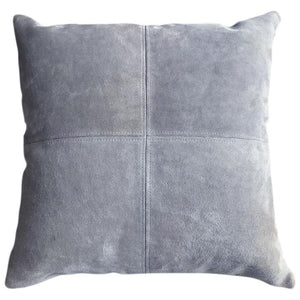 Natural Suede Pillow Cover 20" X 20" / Silver