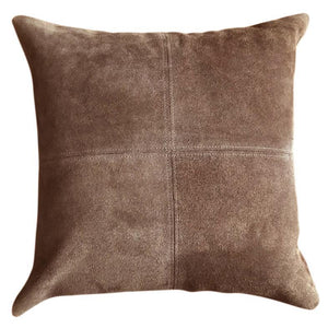 Natural Suede Pillow Cover 20" X 20" / Tobacco