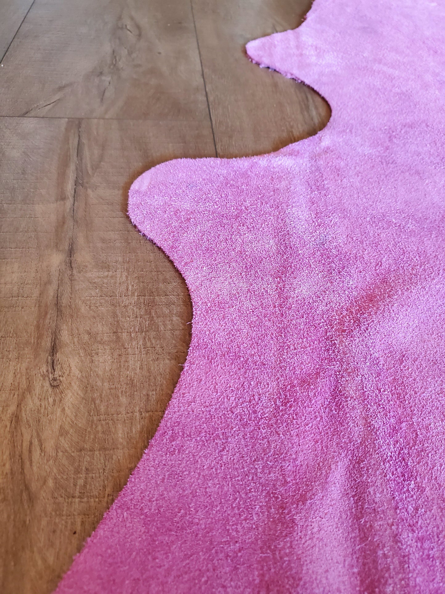 Natural Suede Rug Pink 5'x7'