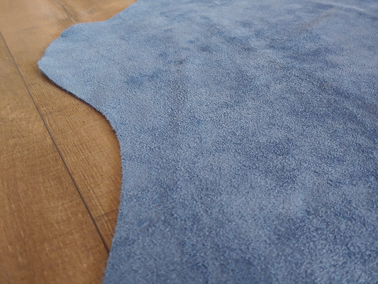 Natural Suede Rug Royal Blue